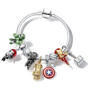 925 Avengers Marvel Children Themed Decorative Pendant Bracelet